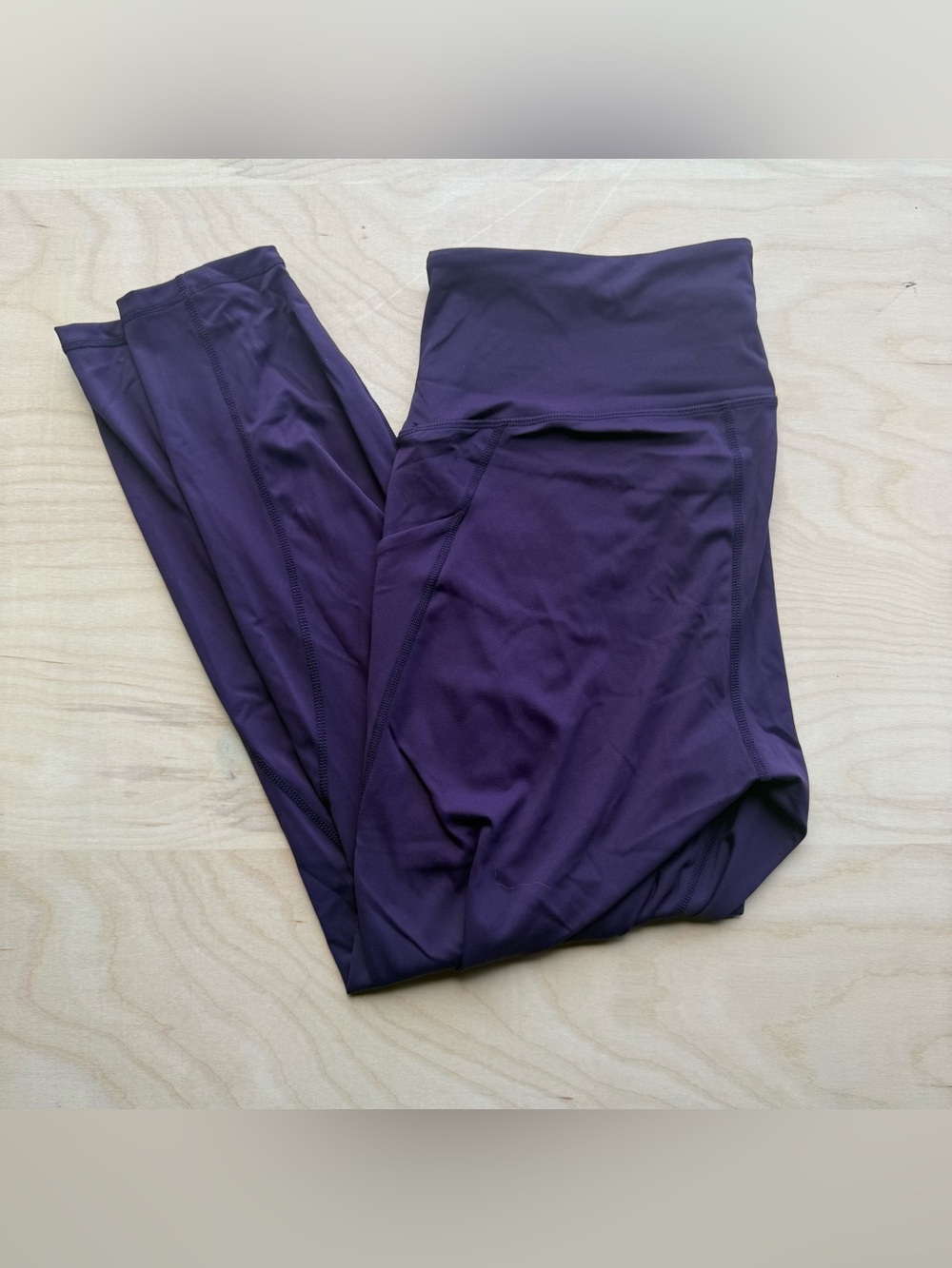 Ododos Purple High Rise Athletic Leggings Side Pockets Women's size XL